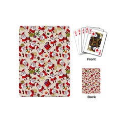 Santa Claus Patterns, Christmas Decorations Playing Cards Single Design (mini)