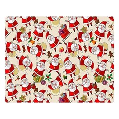 Santa Claus Patterns, Christmas Decorations Two Sides Premium Plush Fleece Blanket (large) by kyorashop23