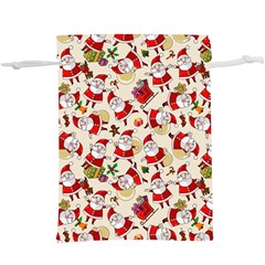 Santa Claus Patterns, Christmas Decorations Lightweight Drawstring Pouch (xl)