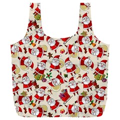 Santa Claus Patterns, Christmas Decorations Full Print Recycle Bag (xxxl) by kyorashop23