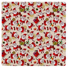 Santa Claus Patterns, Christmas Decorations Uv Print Square Tile Coaster  by kyorashop23