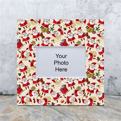 Santa Claus Patterns, Christmas Decorations White Box Photo Frame 4  X 6  by kyorashop23