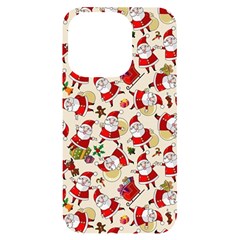 Santa Claus Patterns, Christmas Decorations Iphone 14 Pro Black Uv Print Case by kyorashop23