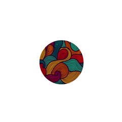 Swirly, Abstract, Multi Colored, Pattern, 1  Mini Magnets