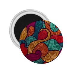 Swirly, Abstract, Multi Colored, Pattern, 2.25  Magnets