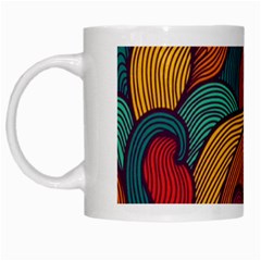 Swirly, Abstract, Multi Colored, Pattern, White Mug by kyorashop23