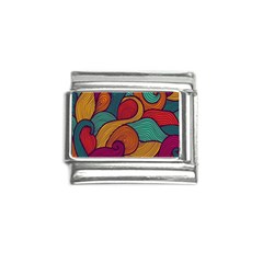 Swirly, Abstract, Multi Colored, Pattern, Italian Charm (9mm)