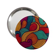 Swirly, Abstract, Multi Colored, Pattern, 2.25  Handbag Mirrors