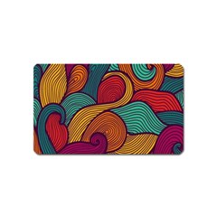 Swirly, Abstract, Multi Colored, Pattern, Magnet (Name Card)