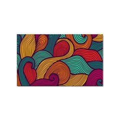 Swirly, Abstract, Multi Colored, Pattern, Sticker Rectangular (10 pack)