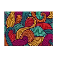 Swirly, Abstract, Multi Colored, Pattern, Sticker A4 (10 pack)