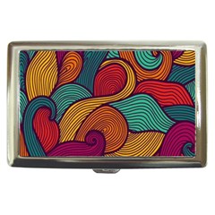 Swirly, Abstract, Multi Colored, Pattern, Cigarette Money Case