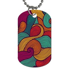 Swirly, Abstract, Multi Colored, Pattern, Dog Tag (Two Sides)