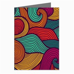 Swirly, Abstract, Multi Colored, Pattern, Greeting Cards (pkg Of 8) by kyorashop23