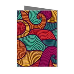 Swirly, Abstract, Multi Colored, Pattern, Mini Greeting Cards (pkg Of 8) by kyorashop23