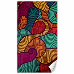 Swirly, Abstract, Multi Colored, Pattern, Canvas 40  x 72 