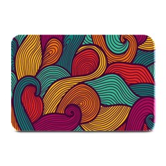 Swirly, Abstract, Multi Colored, Pattern, Plate Mats