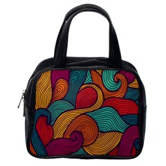 Swirly, Abstract, Multi Colored, Pattern, Classic Handbag (One Side)