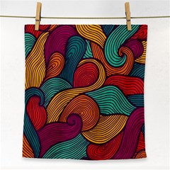 Swirly, Abstract, Multi Colored, Pattern, Face Towel