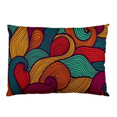 Swirly, Abstract, Multi Colored, Pattern, Pillow Case