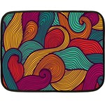 Swirly, Abstract, Multi Colored, Pattern, Fleece Blanket (Mini) 35 x27  Blanket