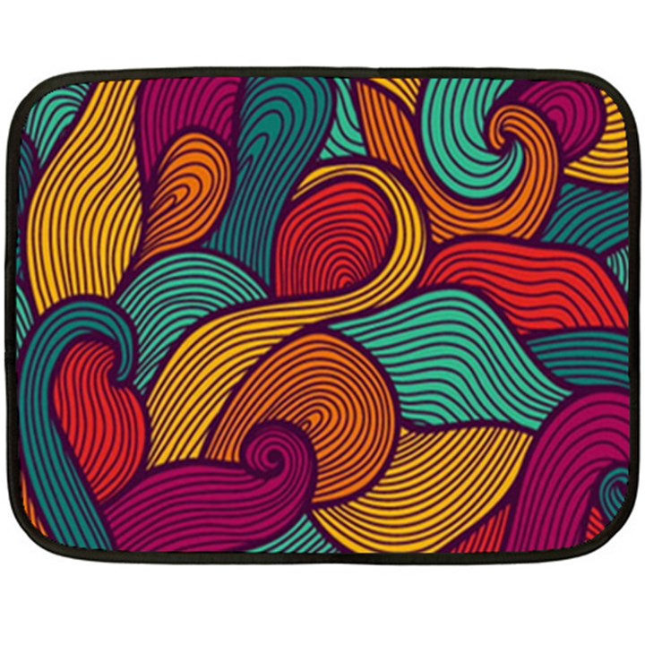 Swirly, Abstract, Multi Colored, Pattern, Fleece Blanket (Mini)