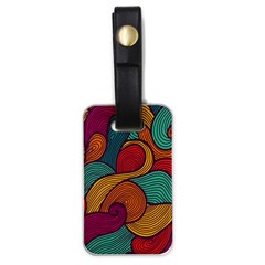 Swirly, Abstract, Multi Colored, Pattern, Luggage Tag (one side)