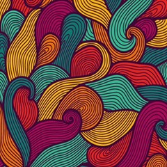 Swirly, Abstract, Multi Colored, Pattern, Play Mat (Square)