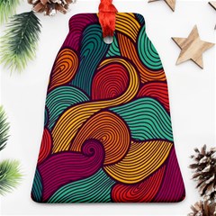 Swirly, Abstract, Multi Colored, Pattern, Ornament (Bell)