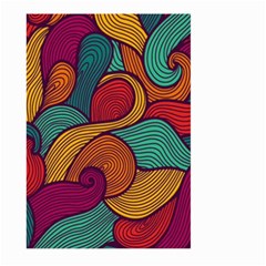 Swirly, Abstract, Multi Colored, Pattern, Large Garden Flag (Two Sides)