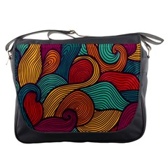 Swirly, Abstract, Multi Colored, Pattern, Messenger Bag