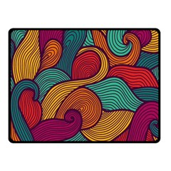 Swirly, Abstract, Multi Colored, Pattern, Two Sides Fleece Blanket (small) by kyorashop23