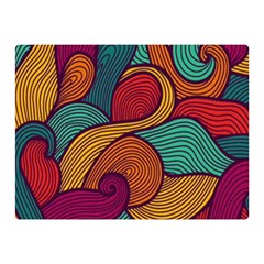 Swirly, Abstract, Multi Colored, Pattern, Two Sides Premium Plush Fleece Blanket (Mini)