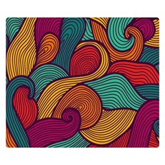 Swirly, Abstract, Multi Colored, Pattern, Two Sides Premium Plush Fleece Blanket (Kids Size)