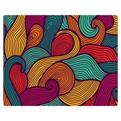 Swirly, Abstract, Multi Colored, Pattern, Two Sides Premium Plush Fleece Blanket (Teen Size)