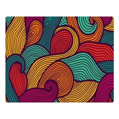 Swirly, Abstract, Multi Colored, Pattern, Two Sides Premium Plush Fleece Blanket (Large)