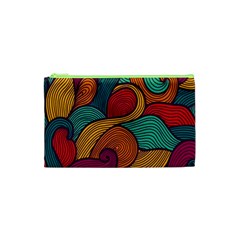 Swirly, Abstract, Multi Colored, Pattern, Cosmetic Bag (XS)