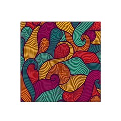 Swirly, Abstract, Multi Colored, Pattern, Satin Bandana Scarf 22  x 22 