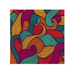 Swirly, Abstract, Multi Colored, Pattern, Square Satin Scarf (30  X 30 ) by kyorashop23