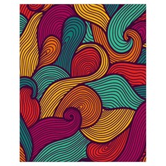 Swirly, Abstract, Multi Colored, Pattern, Drawstring Bag (Small)