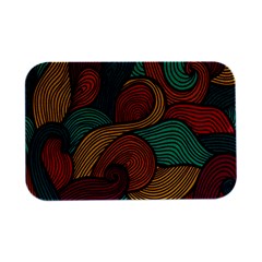 Swirly, Abstract, Multi Colored, Pattern, Open Lid Metal Box (silver)  