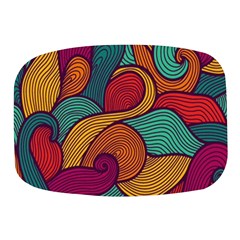 Swirly, Abstract, Multi Colored, Pattern, Mini Square Pill Box