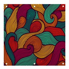 Swirly, Abstract, Multi Colored, Pattern, Banner and Sign 4  x 4 