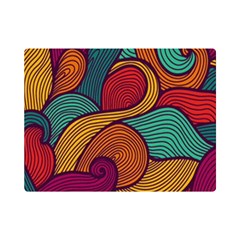 Swirly, Abstract, Multi Colored, Pattern, Premium Plush Fleece Blanket (Mini)