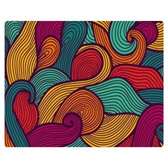 Swirly, Abstract, Multi Colored, Pattern, Premium Plush Fleece Blanket (Medium)