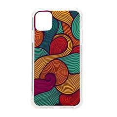 Swirly, Abstract, Multi Colored, Pattern, Iphone 11 Tpu Uv Print Case by kyorashop23