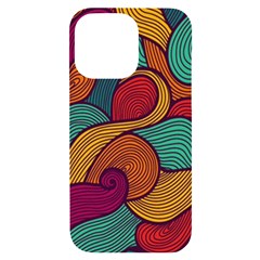 Swirly, Abstract, Multi Colored, Pattern, iPhone 14 Pro Max Black UV Print Case