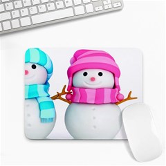 Two Snowmen, Small Mousepad by kyorashop23