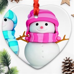 Two Snowmen, Ornament (heart)