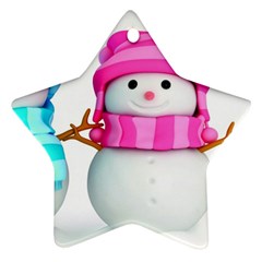 Two Snowmen, Ornament (star) by kyorashop23